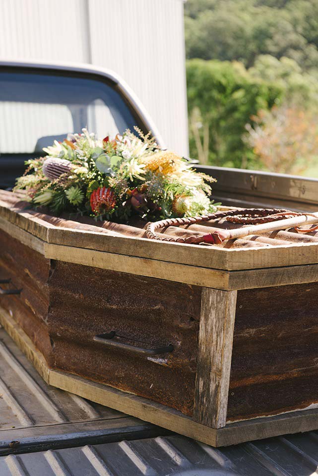 Corrugated Iron Coffin